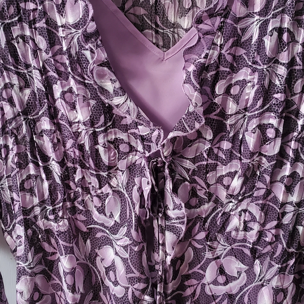 Notations L two piece purple top